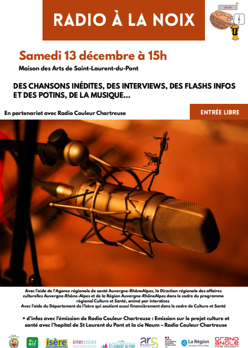 📣 Rendez‑vous samedi 13 décembre 2025 pour un plateau radio LIVE “Radio à la Noix” !
