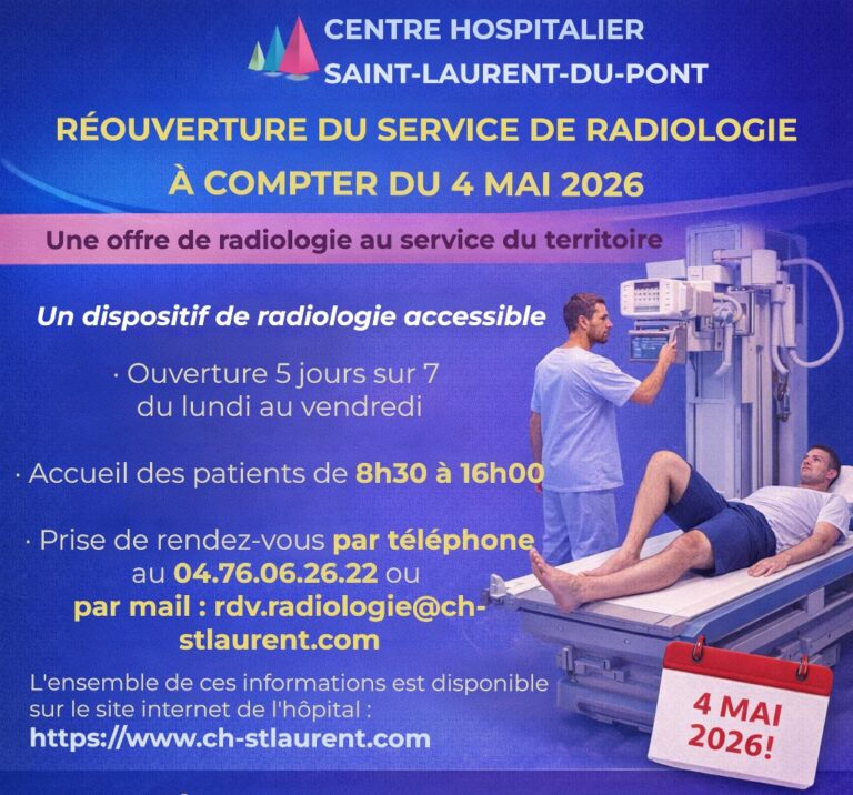 📢 Réouverture du service de radiologie