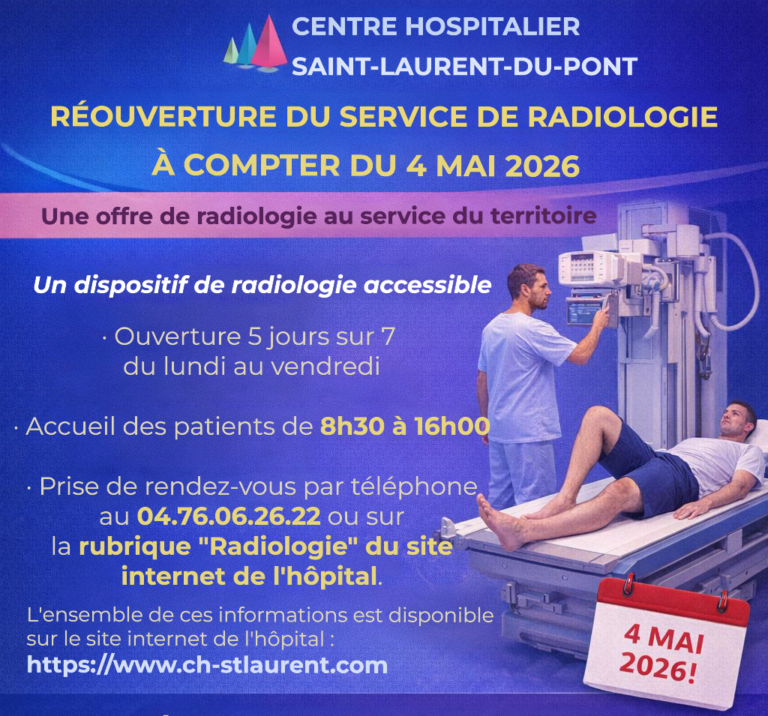 📢 Réouverture du service de radiologie